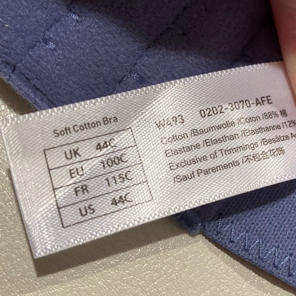 Delmira blue mist soft cotton bra size 44C - Picture 13 of 16